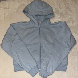 TNA Cozy boyfriend blue zip up